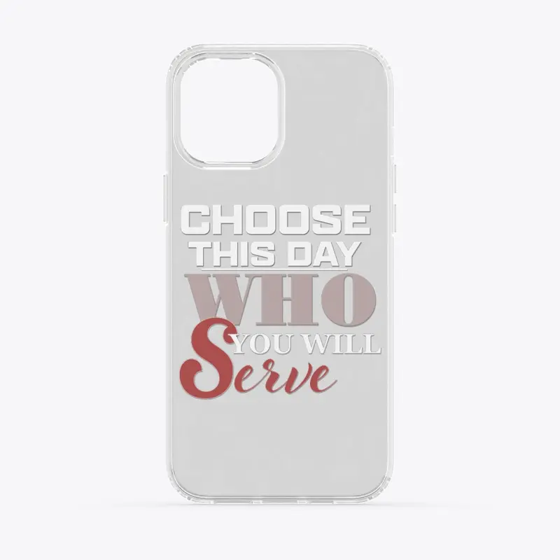 "CHOOSE THIS DAY" RED iPhone Clear Case 